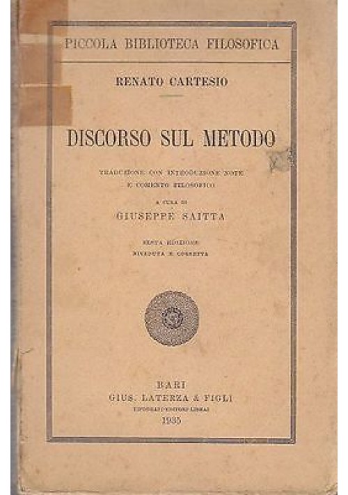 DISCORSO SUL METODO